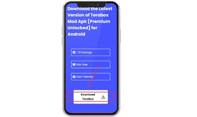 Download Terabox Mod Apk Latest and Old Versions - 2026 Terabox download page - step one